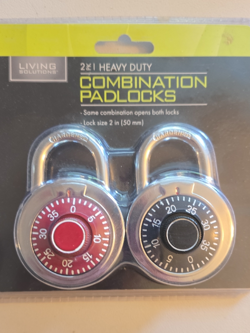 Living Solutions 2 Pack Heavy Duty Combination Locks